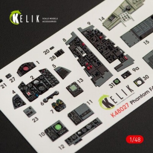 Декалі F-4B 3D декаль інтер'єр для комплекту Tamiya 1:48 KELIK K48027