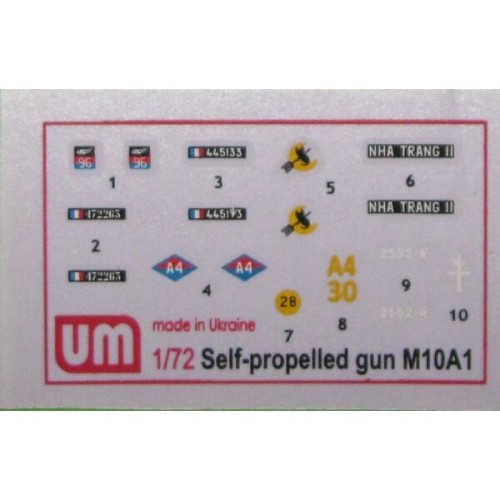 Бронетехніка та артилерія Винищувач танків M10A1 (пізня версія) (UM209) Масштаб: 1:72