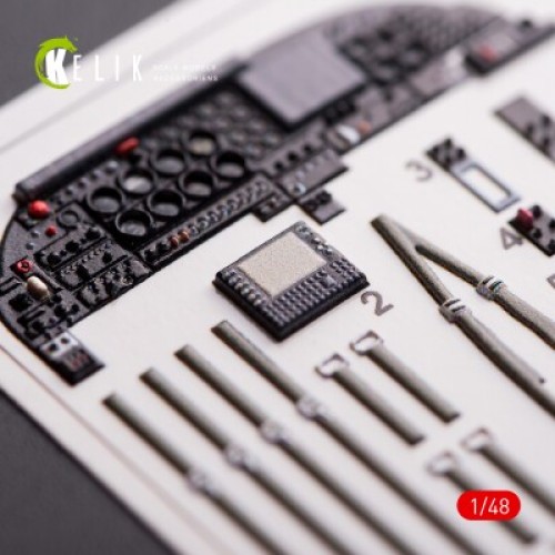 Декалі A-37B Dragon 3D декаль інтер'єр для комплекту Trumpeter 1:48 KELIK K48007