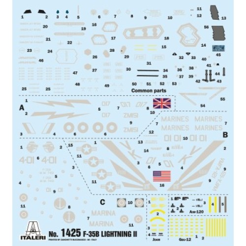 Збірна модель літака Збірна модель 1:72 Літак F-35 B Lightning II Italeri 1425 1:72