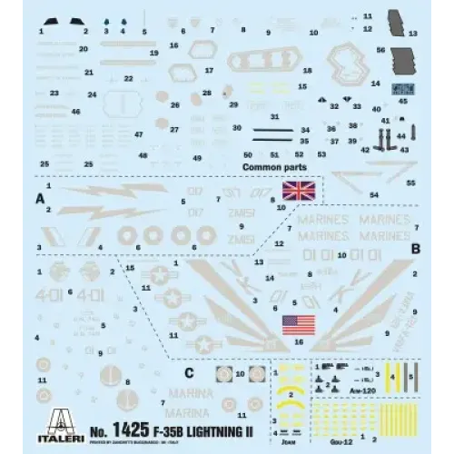 Збірна модель літака Збірна модель 1:72 Літак F-35 B Lightning II Italeri 1425 1:72