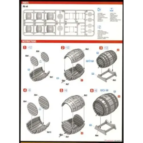 Набори деталіровки Збірна модель 1:35 Набір Дерев'яні бочки MiniArt 35632