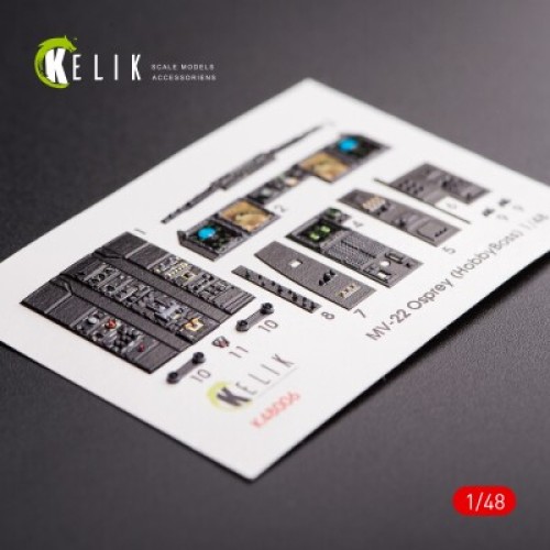 Декали MV-22 Osprey 3D декаль интерьер для комплекта HobbyBoss 1:48 КЕЛИК K48006