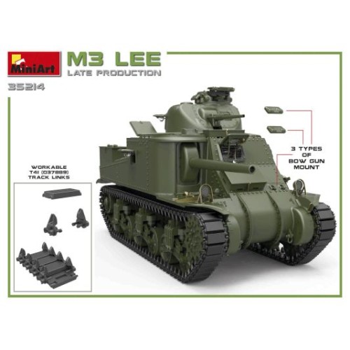 Бронетехника и артиллерия Американский средний танк M3 Lee (позднего выпуска) 1:35