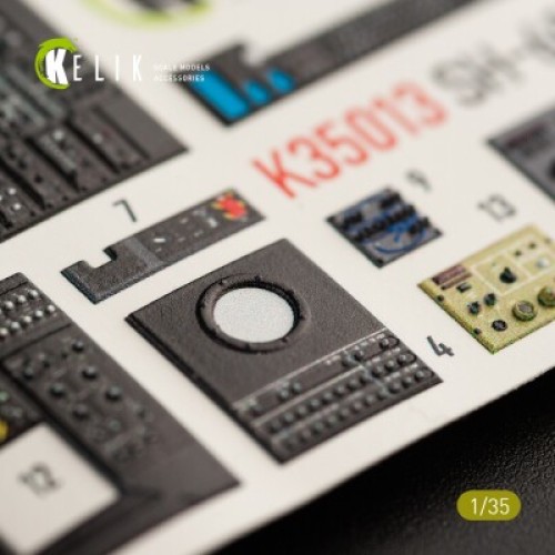 Декали SH-60B 3D декаль интерьер для комплекта Kitty Hawk 1:35 КЕЛИК K35013