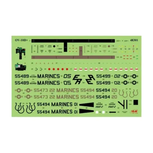Збірна модель літака Збірна модель 1:48 Літак OV-10D+ Bronco ICM 48301 1:48
