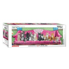 Пазл Eurographics Коти на кушетці, 1000 елементів панорамний