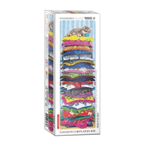 2D Пазли Пазл Eurographics Пухнастий кіт на подушках, 1000 елементів панорамний
