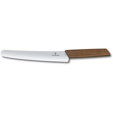 Ніж для хліба та випічки Victorinox SWISS MODERN 22см хвил дерев’ян 6.9070.22WG
