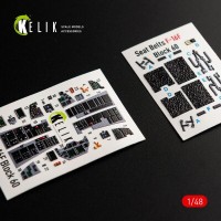 F-16F Dessert Viper Block 60 3D декаль интерьер для комплекта Kinetic Kit 1:48 КЕЛИК K48062