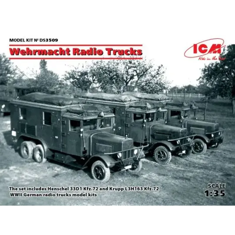 Машины радиосвязи Вермахта (Henschel 33D1 Kfz.72, Krupp L3H163 Kfz.72)