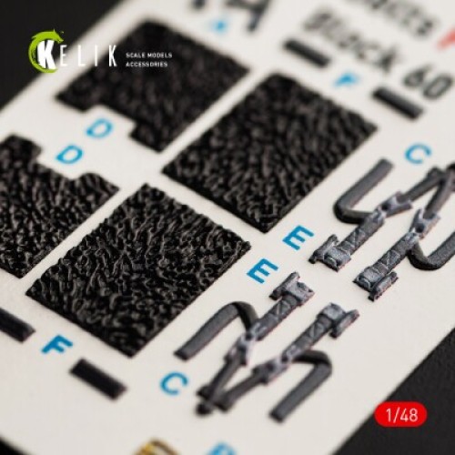 F-16F Dessert Viper Block 60 3D декаль інтер'єр для комплекту Kinetic Kit 1:48 КЕЛИК K48062