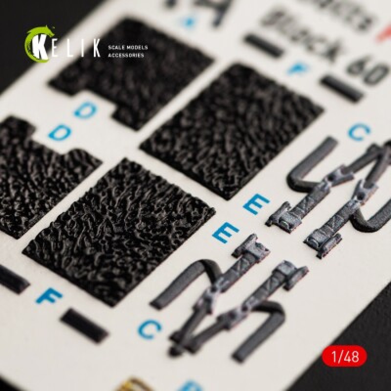 F-16F Dessert Viper Block 60 3D декаль інтер'єр для комплекту Kinetic Kit 1:48 КЕЛИК K48062