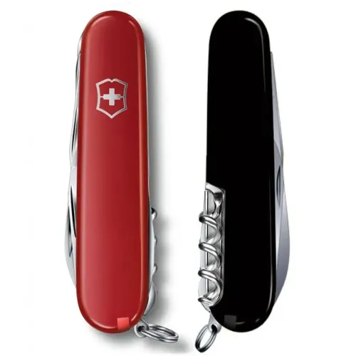 Складаний ніж Victorinox HUNTSMAN UKRAINE червоно-чорний 1.3713.1.3