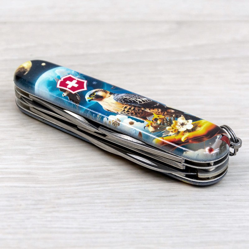Швейцарский складной нож 91мм Victorinox CLIMBER UKRAINE 1.3703.3.T3210pw