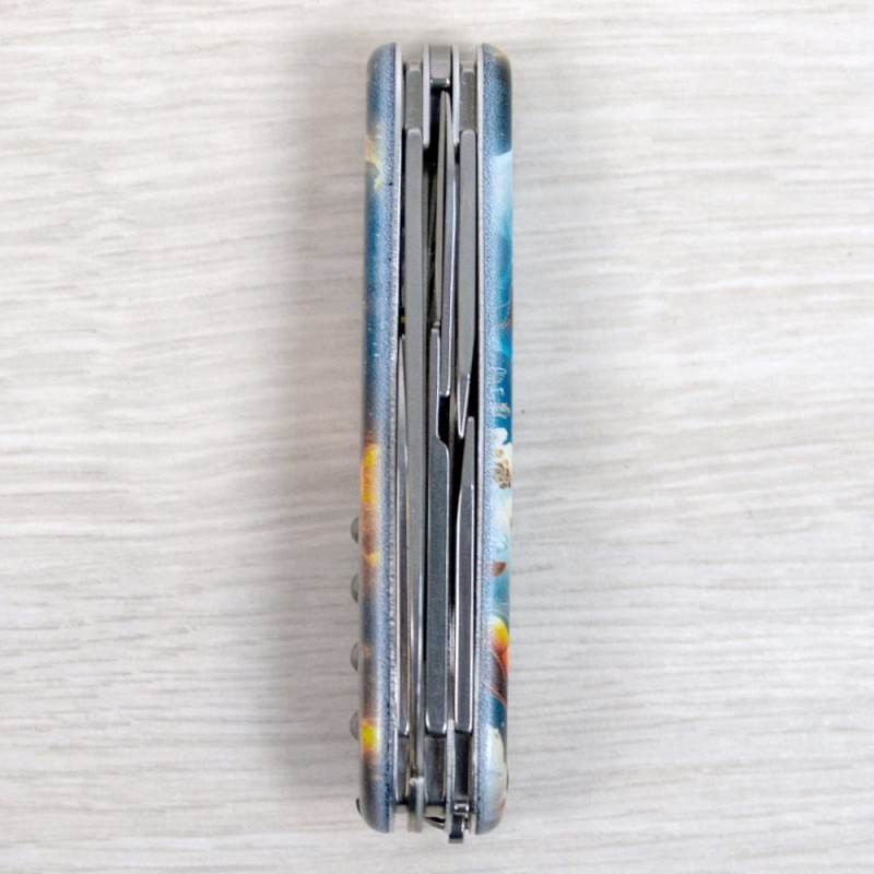 Швейцарский складной нож 91мм Victorinox CLIMBER UKRAINE 1.3703.3.T3210pw