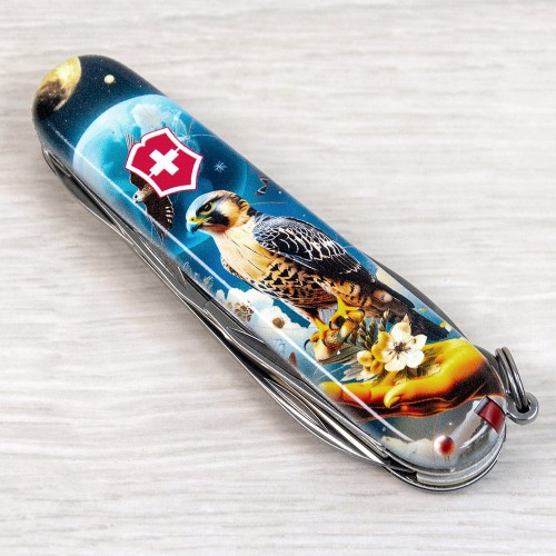 Швейцарский складной нож 91мм Victorinox CLIMBER UKRAINE 1.3703.3.T3210pw