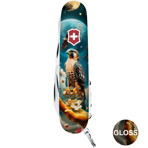 Швейцарский складной нож 91мм Victorinox CLIMBER UKRAINE 1.3703.3.T3210pw