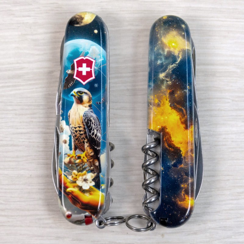Швейцарский складной нож 91мм Victorinox CLIMBER UKRAINE 1.3703.3.T3210pw