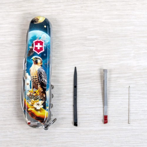 Швейцарский складной нож 91мм Victorinox CLIMBER UKRAINE 1.3703.3.T3210pw
