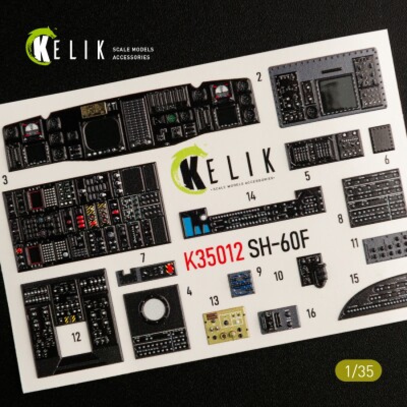SH-60F Ocean Hawk 3D декаль інтер'єр для комплекту Kitty Hawk 1:35 KELIK K35012