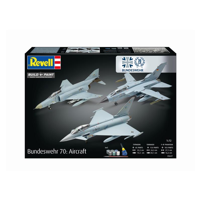 Збірна модель Збірна модель-копія Revell набір до 70 річниці ВПС Німеччини 3 літаки, рів 5, м: 1:72