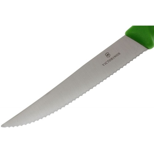 Ніж для стейка та піци Victorinox SWISS CLASSIC 12см хвил зелен 6.7936.12L4