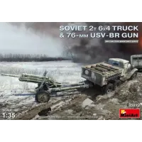 2-х тонный грузовик 6х4 с 76-мм УСВ-БР с пушкой 1:35