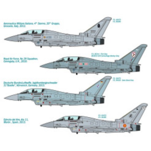 Збірна модель літака Збірна модель 1:72 літак Eurofighter 2000 Typhoon (двомісний) Italeri 1340 1:72