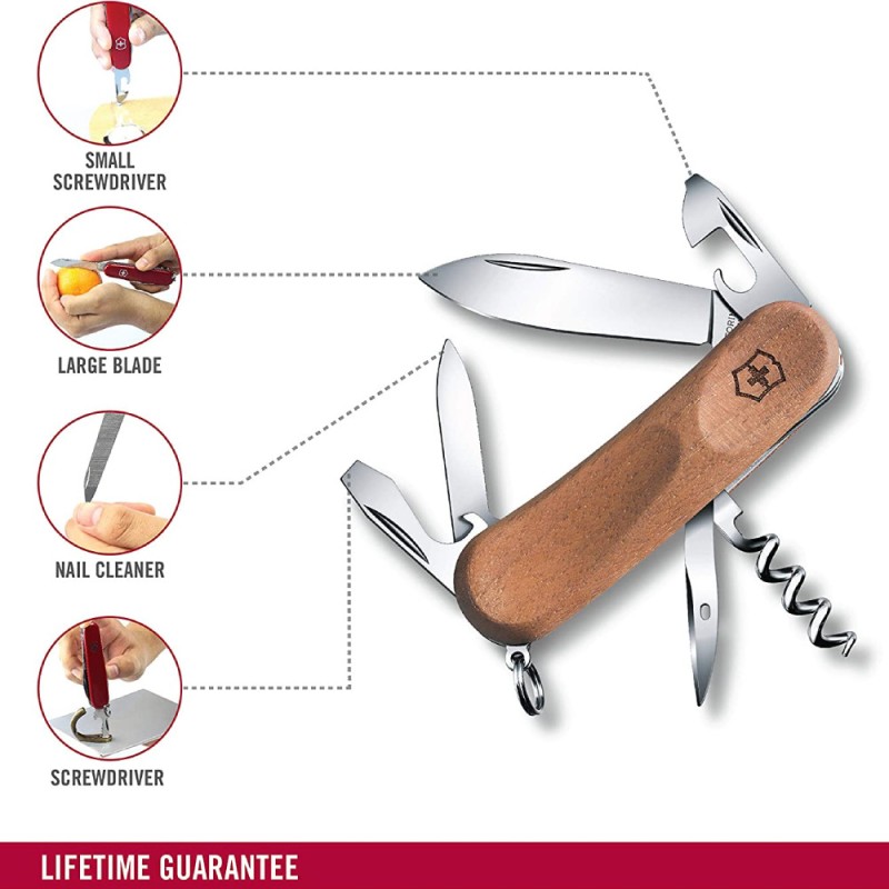 Швейцарский складной нож 85мм Victorinox EVOWOOD 10 2.3801.63