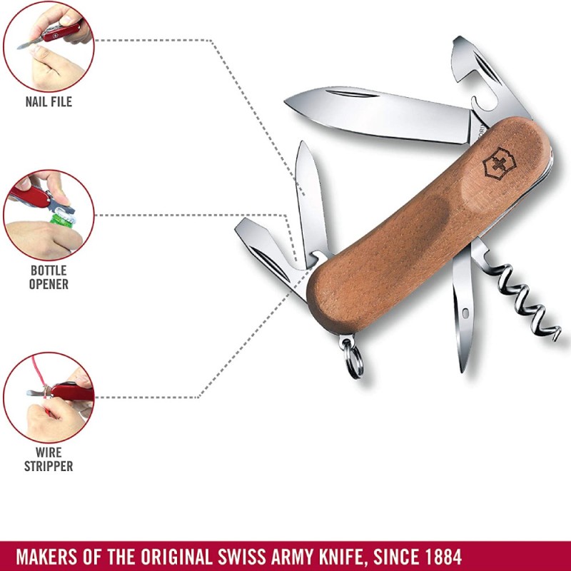 Швейцарский складной нож 85мм Victorinox EVOWOOD 10 2.3801.63