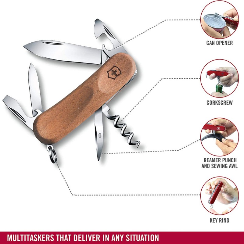 Швейцарский складной нож 85мм Victorinox EVOWOOD 10 2.3801.63