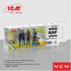 Набор акриловых красок для  пилотов RAF (второй мировой войны) ICM3033