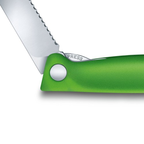 Складаний ніж для пікніка Victorinox SWISS CLASSIC 11см хвил зелен 6.7836.F4B