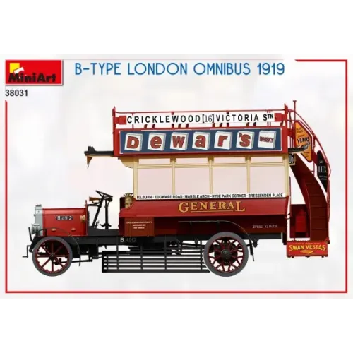 Сборная модель 1:35 Лондонский омнибус типа B 1919 года МиниАрт 38031