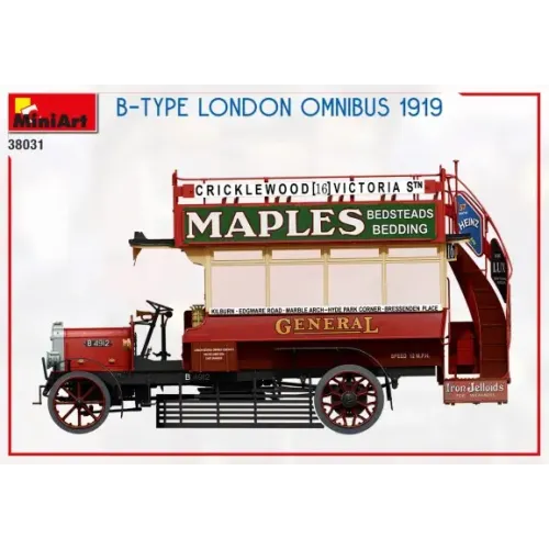Сборная модель 1:35 Лондонский омнибус типа B 1919 года МиниАрт 38031