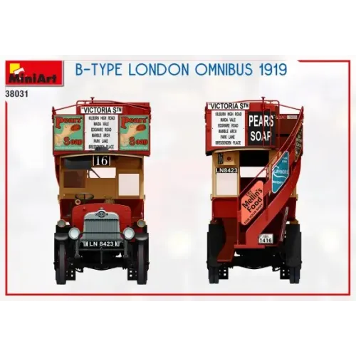 Сборная модель 1:35 Лондонский омнибус типа B 1919 года МиниАрт 38031