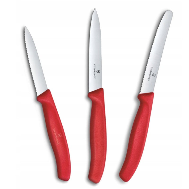 Набір ножів для чищення овочів Victorinox Swiss Classic 3 ножа черв 6.7111.34C1