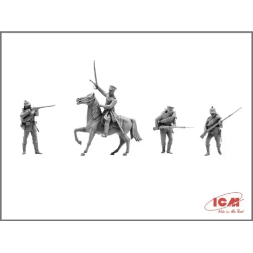 Збірна модель 1:35 Фігури Прусська лінійна піхота (1870-1871) ICM 35012