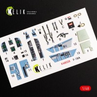 F:A-18A "Hornet" 3D декаль інтер'єр для комплекту Kinetic 1:48 KELIK K48028