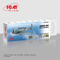 Набір акрилових фарб для авіації ВМС США 2МВ ICM 3088