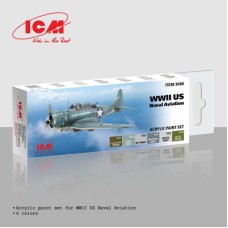 Набор акриловых красок для авиации ВМС США 2МВ ICM 3088