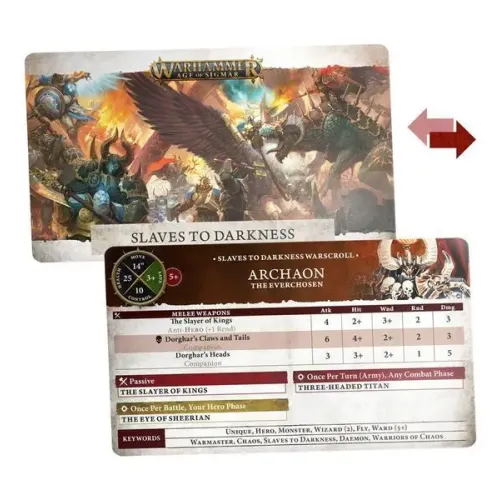 Карти WARSCROLL CARD: SLAVES TO DARKNESS (ENG)