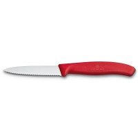 Ніж для чищення овочів Victorinox SWISS CLASSIC 8см хвил червон 6.7631