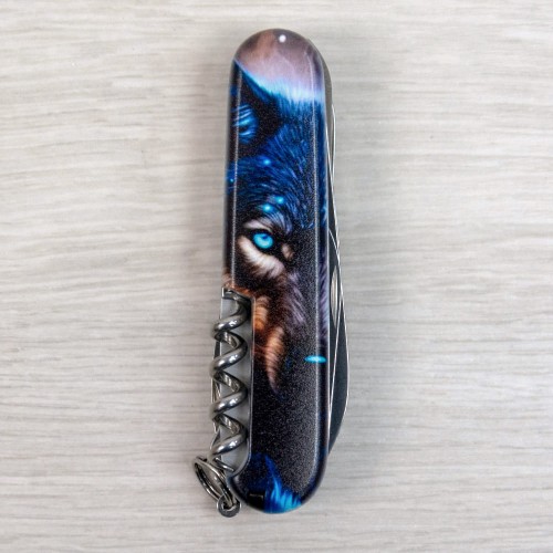 Складаний ніж Victorinox HUNTSMAN ANIMAL Вовк 1.3713.3.F1040pw