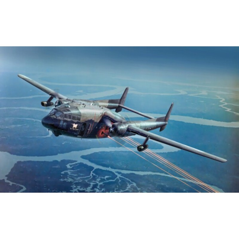 Сборная модель самолета Cборная модель 1:72 Самолет AC-119K Stinger Италери 1468 1:72