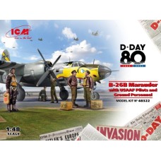 Збірна модель 1:48 Літак B-26B Marauder з пілотами та наземним персоналом ВПС США ICM 48322