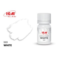 Акриловая краска White : Белый ICM 1001
