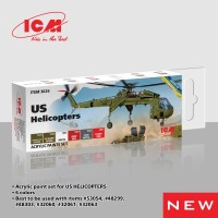 Набір акрилових фарб для вертольотів США ICM3026