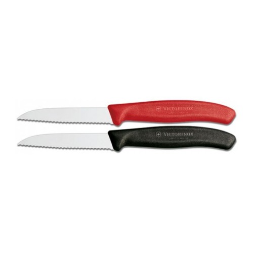 Ніж для чищення овочів Victorinox SWISS CLASSIC 8см хвил чорн 6.7433